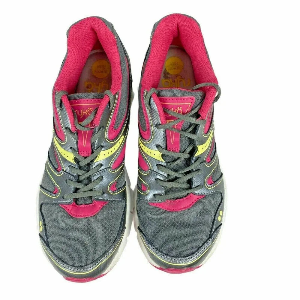 Ryka Womens Resolute SMT Memory Foam‎ Running Shoes Sneakers Grey Pink Sz 8.5 M